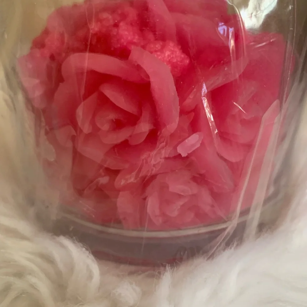 CANDELE FIRENZE pink roses cluster candle made in Poland NWT